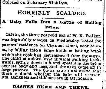 Calvin M. Walker, accidentally scalded at age 3 Calvin M. Walker, accidentally scalded at age 3